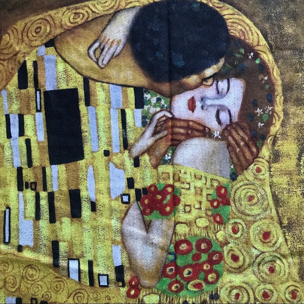 “The Kiss” Gustav Klimt Artist Shawl/Scarf